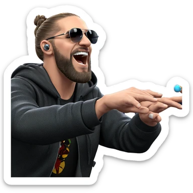 cool boy with sunglasses sticker