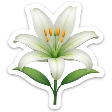 Lily flower sticker