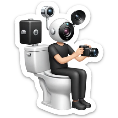 toilet with camera on head, skibidi toilet cameraman sticker