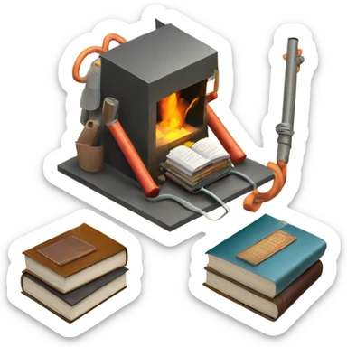 isometric thicks BOOKs with welder, leather sticker