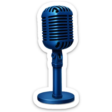 dark blue mic sticker