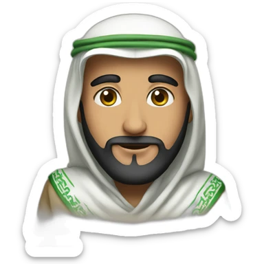 Saudi wearing a shmagh sticker