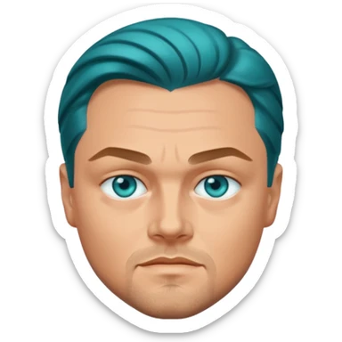 Leonardo DiCaprio with teal eyes sticker