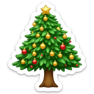 Arbol de navidad feliz sticker