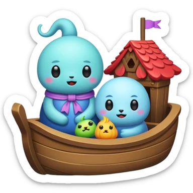 boss battles cottagecore sticker