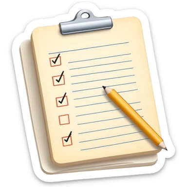 completed to-do list with all items checked off sticker