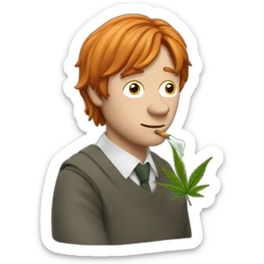 Ron Weasley smoking weed sticker
