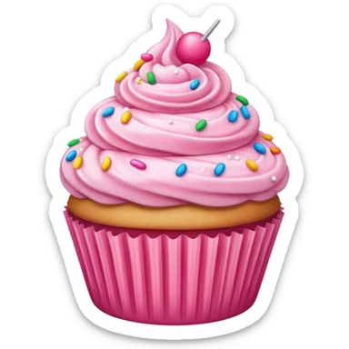 pink cupcake  sticker