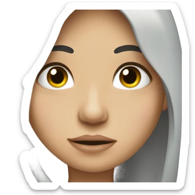 girl with black hair crying  sticker