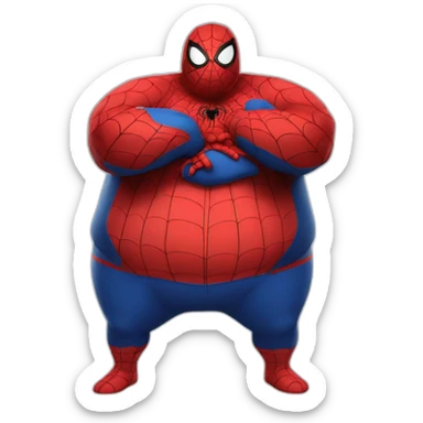 a fat spider man sticker