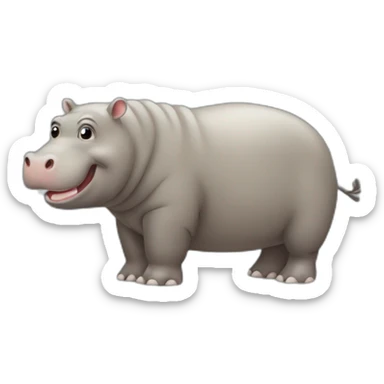 Hippopotame sticker