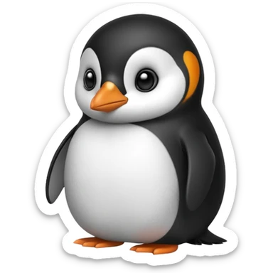 side eyeing penguin sticker