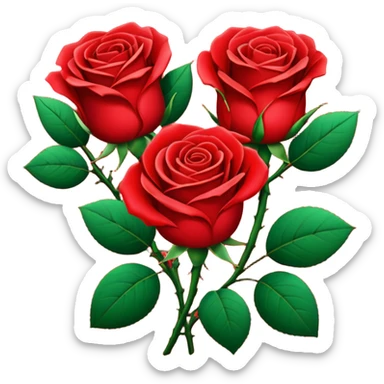 Red roses sticker