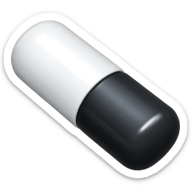 black and white pill sticker