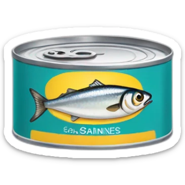 can of sardines sticker