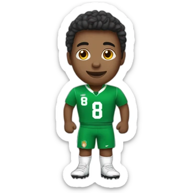 Jeune footballeur avec le numeri 8 sticker