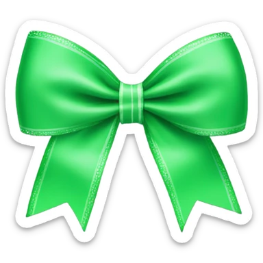 green cheer bow sticker