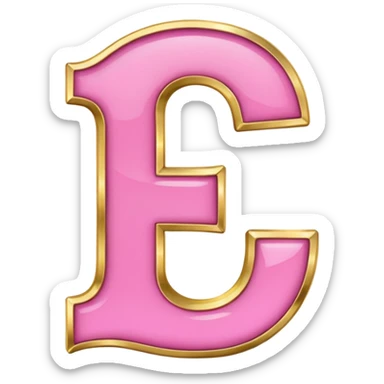 number four in pink and golden  sticker