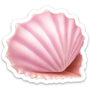 pink sea shell sticker