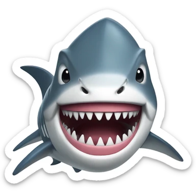 shark with big teeth smil sticker