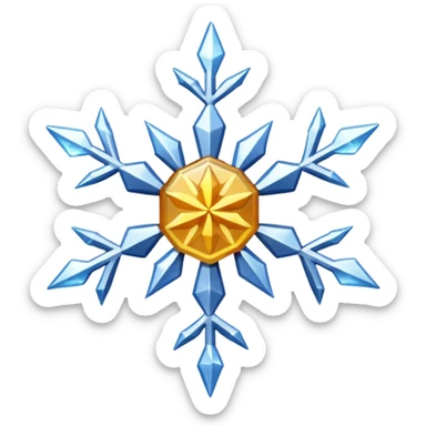 A thunderstorm snowflake that consists of lightning sticker
