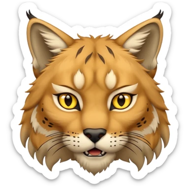 Tête de lynx féroce  sticker