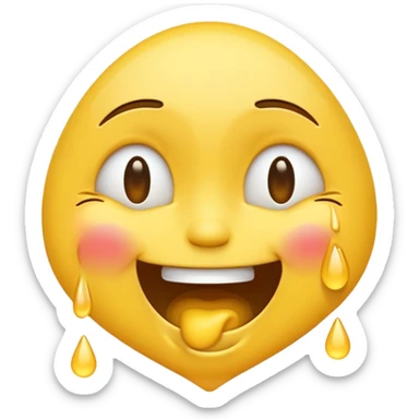 Un emoji riendo llorando  sticker