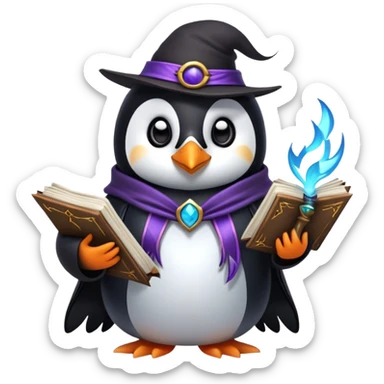 penguin warlock sticker