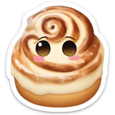 Cute aesthetic cinnamon roll  sticker