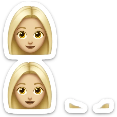 caucasion blond girl who likes fashion sticker