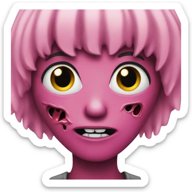Pink zombie  sticker