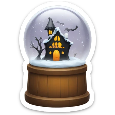 halloween snow globe, no background sticker
