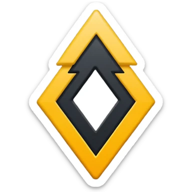 iOS emoji, minimal dark spark, small zigzag, flat sticker