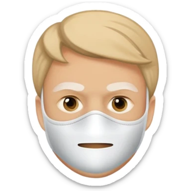 Alex the Terrible wearing signature mask sticker