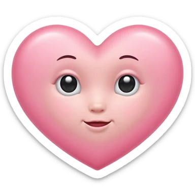 Baby pink heart sticker