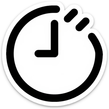 Clock face showing exactly 2 o'clock sticker