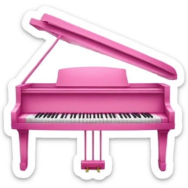 Pink piano  sticker