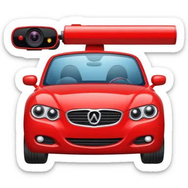 Camera de surveillance active avec une coche rouge sticker