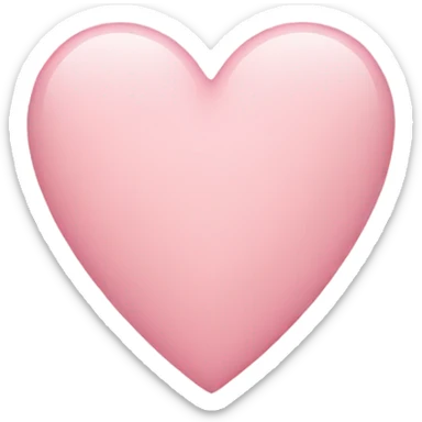 a light pink heart  sticker