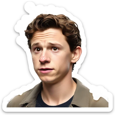 Tom Holland With lots and lots of Glue Dripping On Him sticker