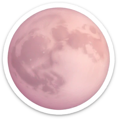 Light pink pink moon sticker