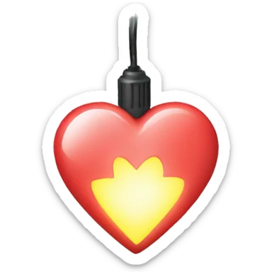 Christmas lights in the shape of a heart sticker