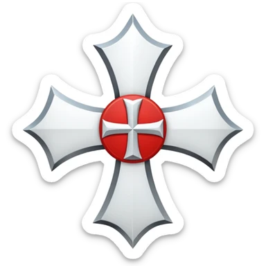 Knights Templar cross sticker
