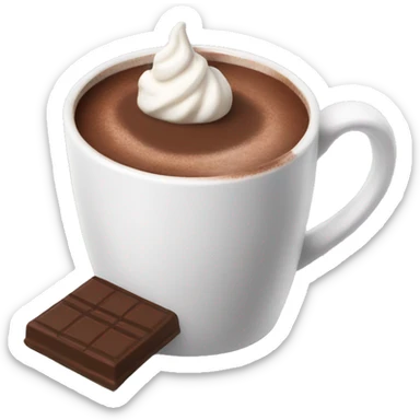 Hot chocolate sticker