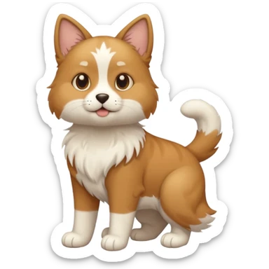 The dogcat is something between a cat and a dog. A very subtle distinction.  Full body sticker