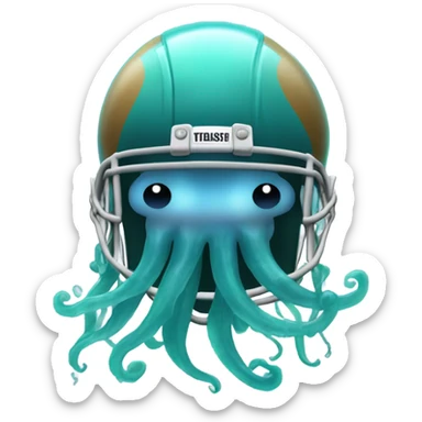 Angry jellyfish patriots football player sticker