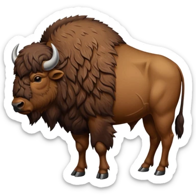 Bison back structure sticker