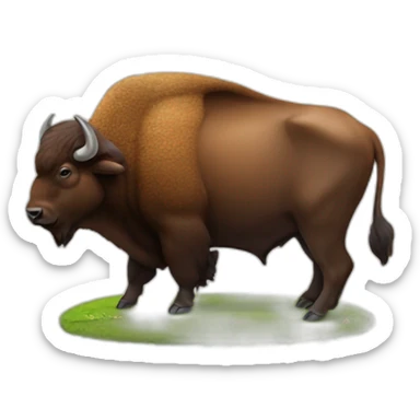 Buffalo on a bear sticker