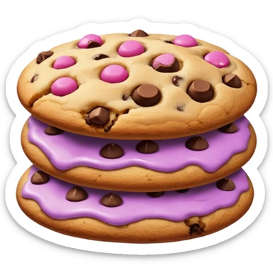 Soft, doughy chocolate chip cookies sticker