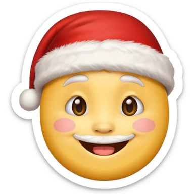 Cute christmas emoji sticker